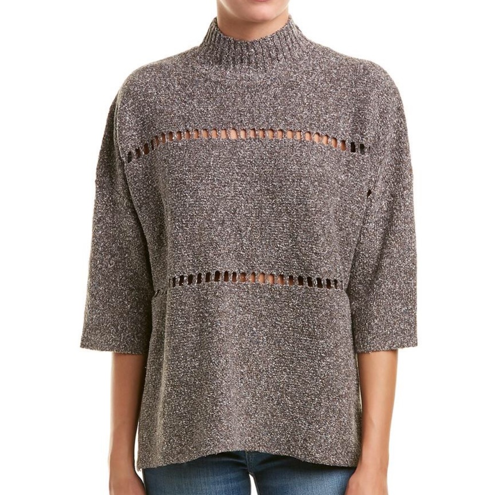 French Connection 3/4 sleeve turtleneck sweater